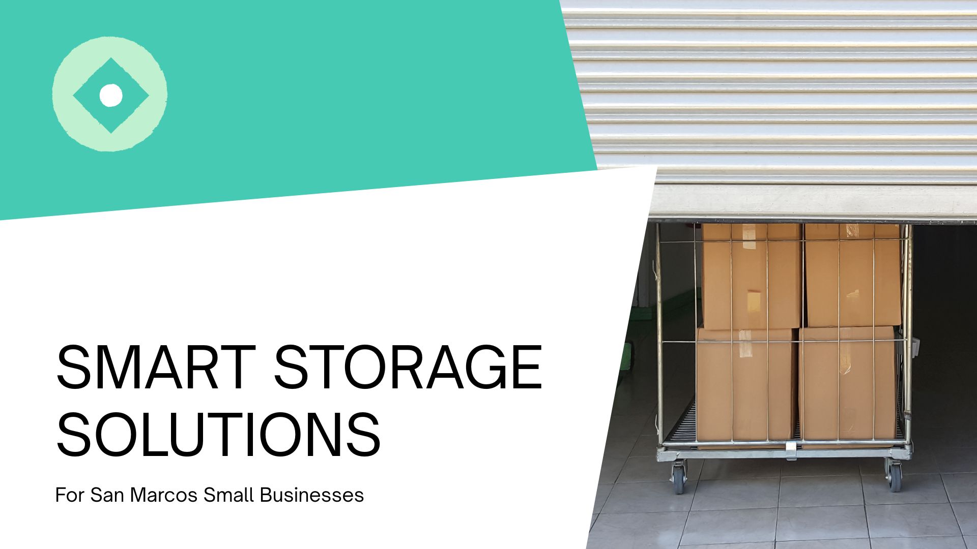 San Marcos Small Business Storage Solutions – Organized Inventory with LockSmart Smart storage solutions for San Marcos small businesses with boxes organized in a secure self-storage unit